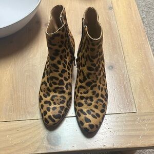 J. Crew Animal Print Ankle Booties
